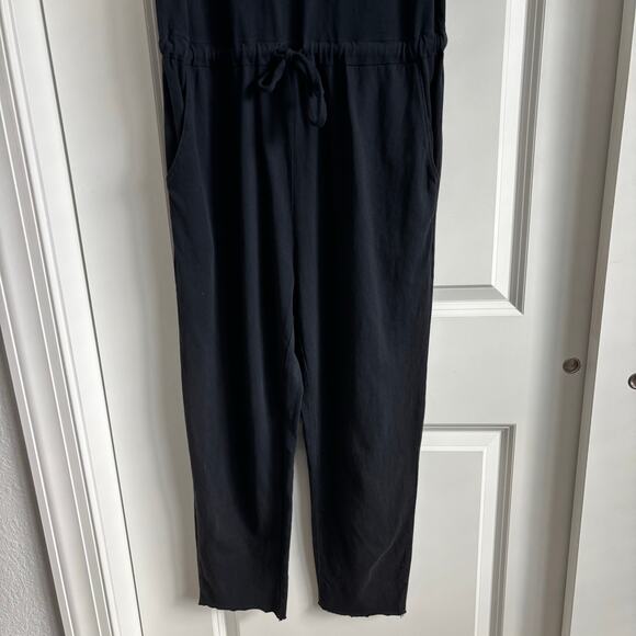 FRANK & EILEEN Heritage Jersey Tank Jumpsuit Sz S Black Essential Basic - Picture 16 of 16